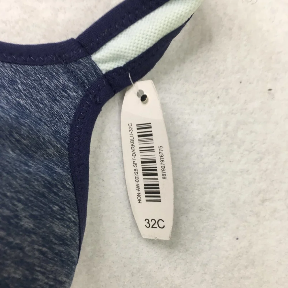 Adore Me Bra Womens 32C Blue Sports Bra Lightweight Gym Workout Yoga Casual